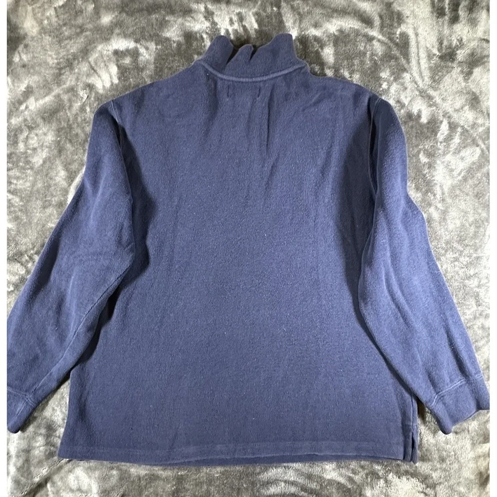 Vintage Polo‎ Ralph Lauren Quarter Zip Sweater Blue Cropped MENS XL VTG